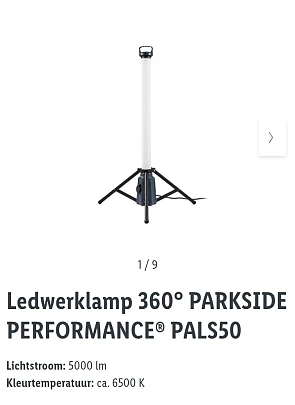 Ledwerklamp 360° PARKSIDE PERFORMANCE® PALS50