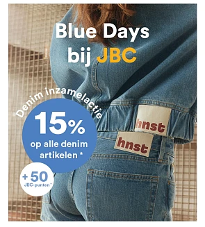 15% korting op alle jeans + 50 punten bij inruiling