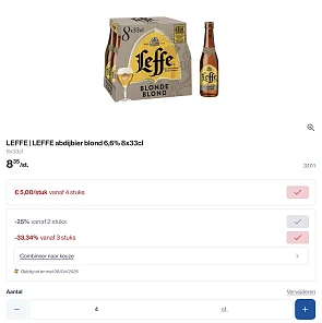 Leffe blond en bruin in promo