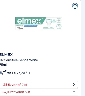 Elmex tandpasta en mondwater -25% extra