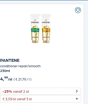 Pantene en meridol -25% extra