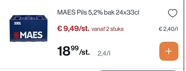 Mooie promo op maes pils 24x33 cl