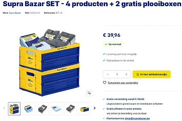 Set met microvezel doeken/dweilen + 2 gratis plooiboxen (t.w.v. €6,99/stuk)