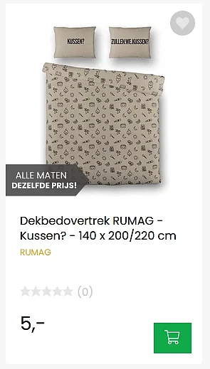 Dekbedovertrekken RUMAG laatste stuks aan 5 euro bij Dekbed Discounter!