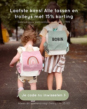 Bedrukte tassen en trolleys