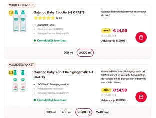 1+1 Galenco verzorging voor baby's/kindjes 👶gratis digitale thermometer 🌡️