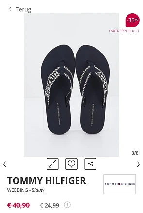 Slipper Tommy Hilfiger aan 24,99€