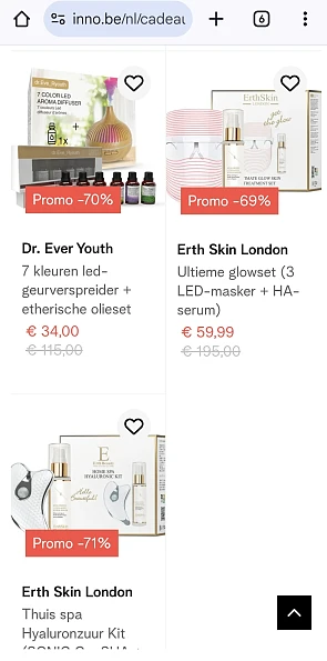 Beauty gift sets bij Inno tot 70%