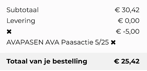 Kortingscode Pasen Ava