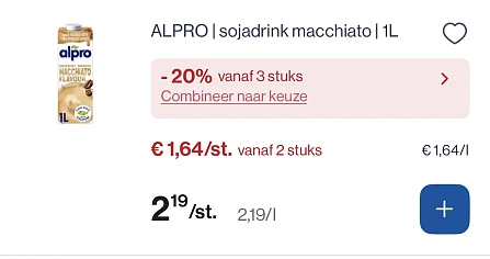 Alpro sojadrink macchiato 1L