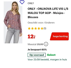 ONLY Blouse -60% op bol.com
