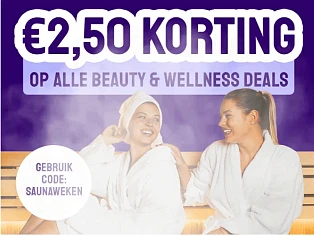 € 2,50 éxtra korting op alle sauna's 🧖♀️