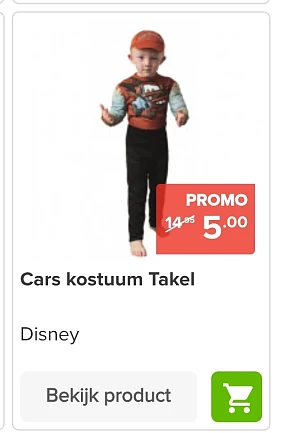 Verkleedkleding aan €5,00