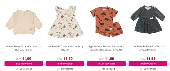 Tot -50% baby mode Feetje 👶✨