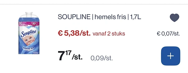 Soupline hemelsfris goedkoper