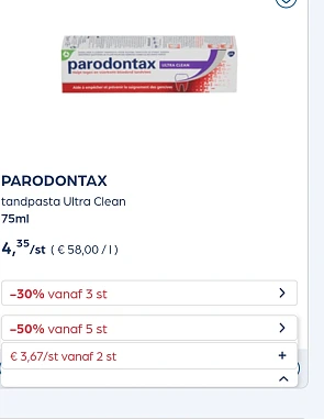 PARODONTAX tandpasta Ultra Clean 75ml