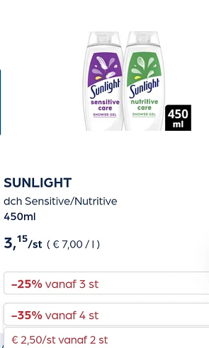 SUNLIGHT dch Sensitive/Nutritive 450ml -35% extra