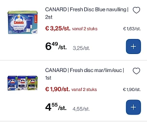 Canard disc en canard disc navulling tot 79% goedkoper