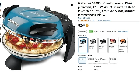 pizzaoven ferrari bij amazon