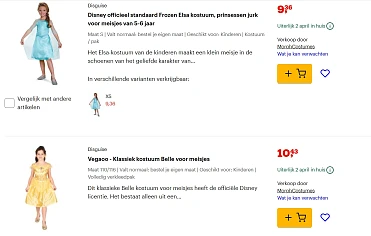 verkleedkleding sprookjesfiguren bij bol