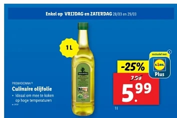 🫒 Culinaire olijfolie €5,99/l bij Lidl ✨ Lidl Plus