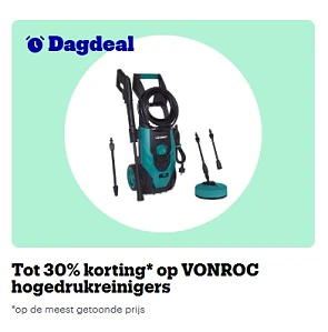 Dagdeal: korting op hogedrukreinigers van VONROC