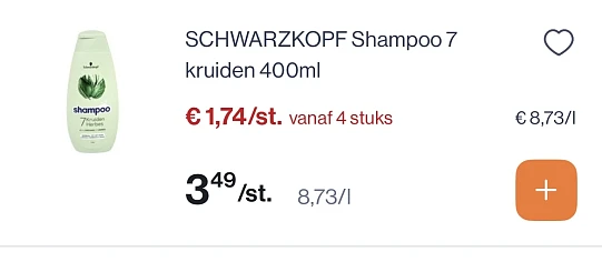 Schwarzkopf shampoo 7 kruiden -50%