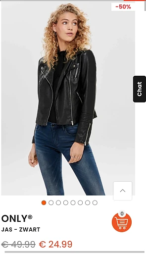 Only jas zwart -50% b.a.v. 2 artikelen bij zeb.be
