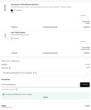 -50% korting bij aankoop 2e product Lancôme