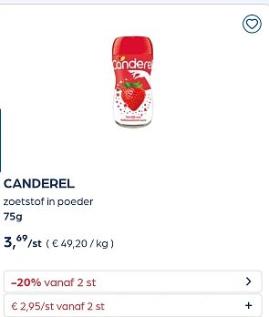 Collect&go canderel -20% extra
