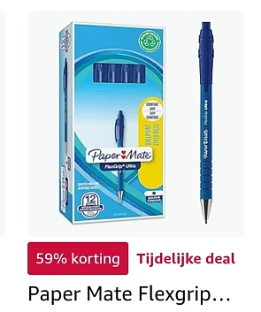 Paper mate flexgrip ultra retractable balpen 12 stuks -59% bij amazon.com.be
