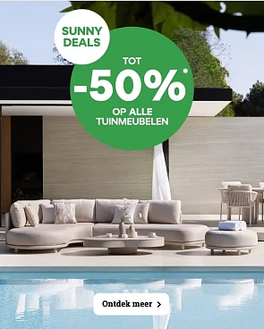 Sunny Deals: tot -50% op alle tuinmeubelen bij Exterioo