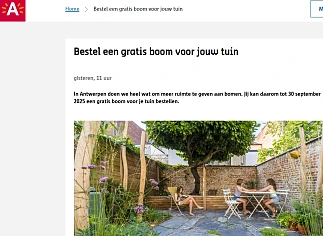 Gratis boom voor Antwerpenaren 🌳