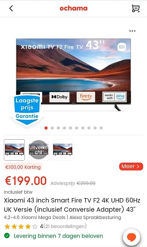 Xiaomi 43 inch Smart Fire TV F2