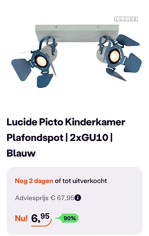 Lucide picto plafondspot -90% op ibood.com