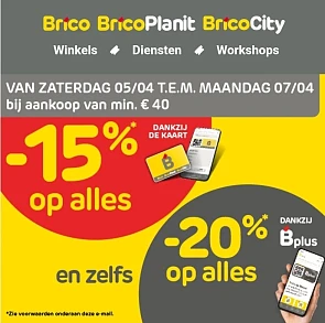 -15% op ALLES, en zelfs -20% met Bplus ! 🤩