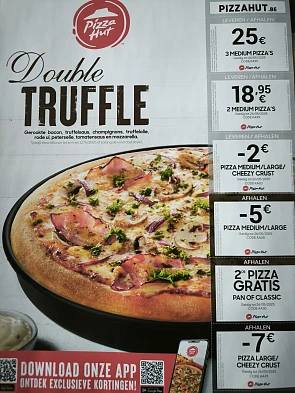 Kortingsbonnen/codes bij Pizza Hut