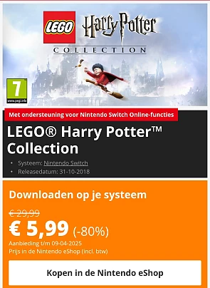 Tot 90% korting op Nintendo switch games om te downloaden