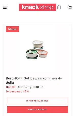 Bewaren doe je met de voorraadsets van BergHOFF 54%
