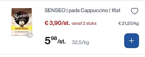 Senseopads cappuccino 16 st -35%