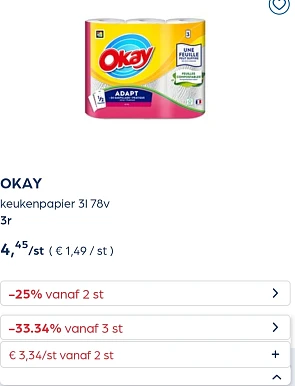 Collect&go Okay keukenpapier -33,34% extra