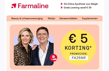 €5 korting Farmaline