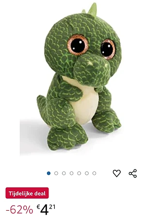 Dino knuffel aan -62% 🦕