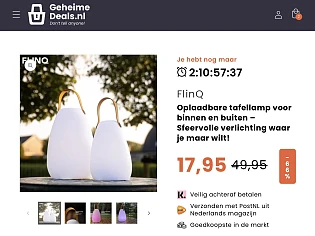 Oplaadbare tafellamp