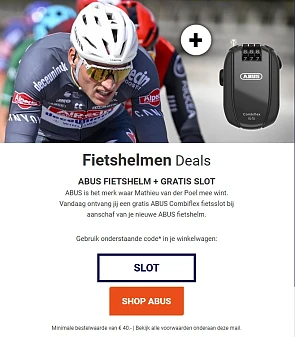 GRATIS Abus Combiflex fietsslot bij aankoop Abus fietshelm