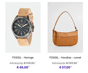 Fossil horloge vanaf 46€ en zoveel meer