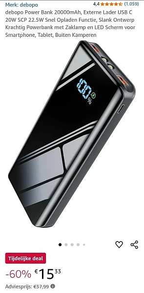 Debopo Powerbank 20000 mAh