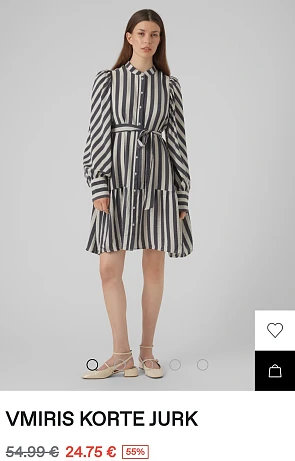 Vero moda korte jurk grijs /pumice stone -55% op veromoda.com