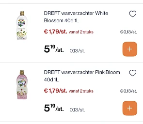 Dreft wasverzachter reactie op Carrefour