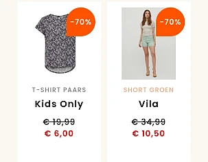 Tot wel -70% op kleding bij berca.be